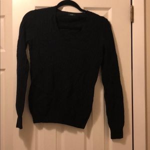 Jcrew navy blue vneck knitted sweater